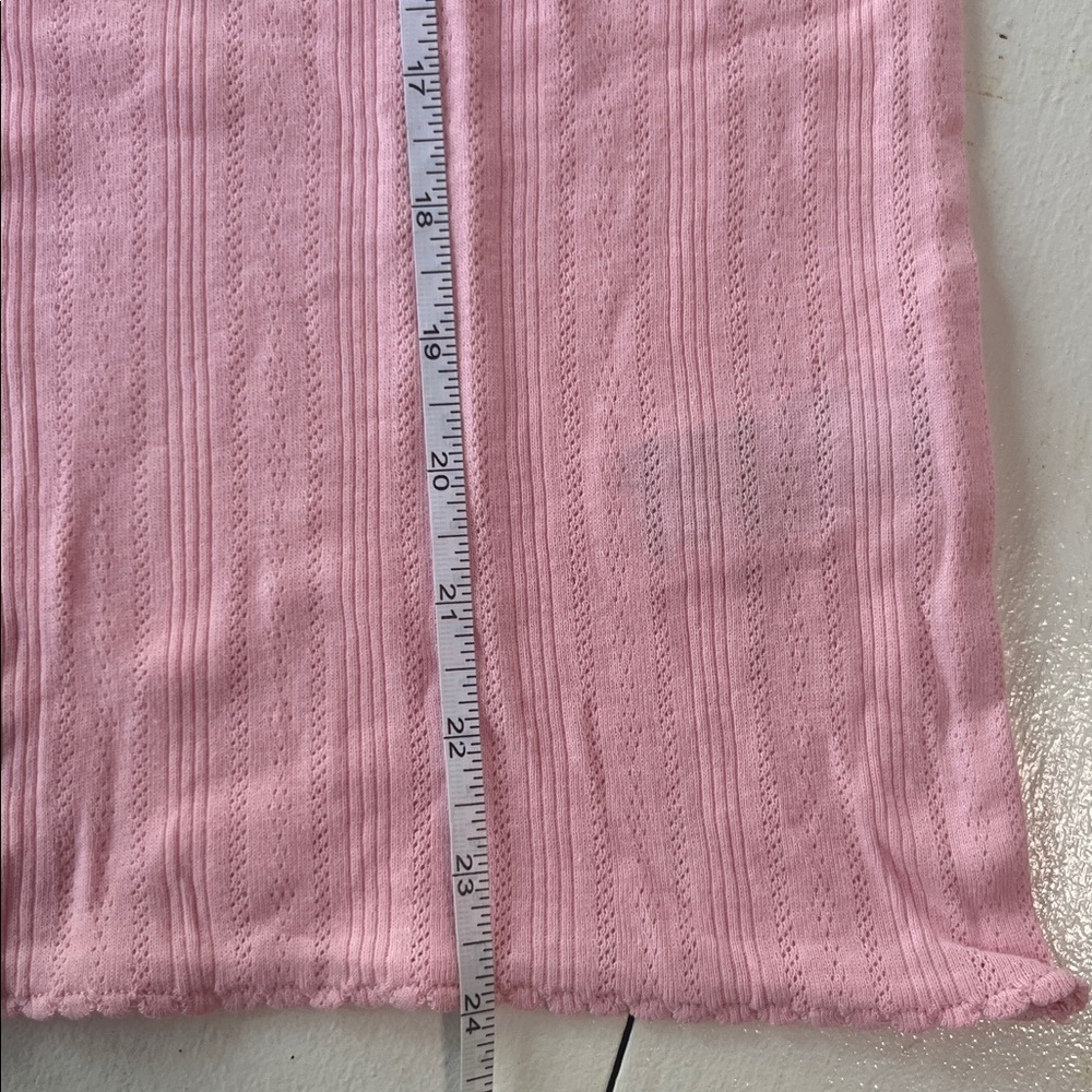 J. Crew Pink Tank Top in pointelle - Picture 5 of 6